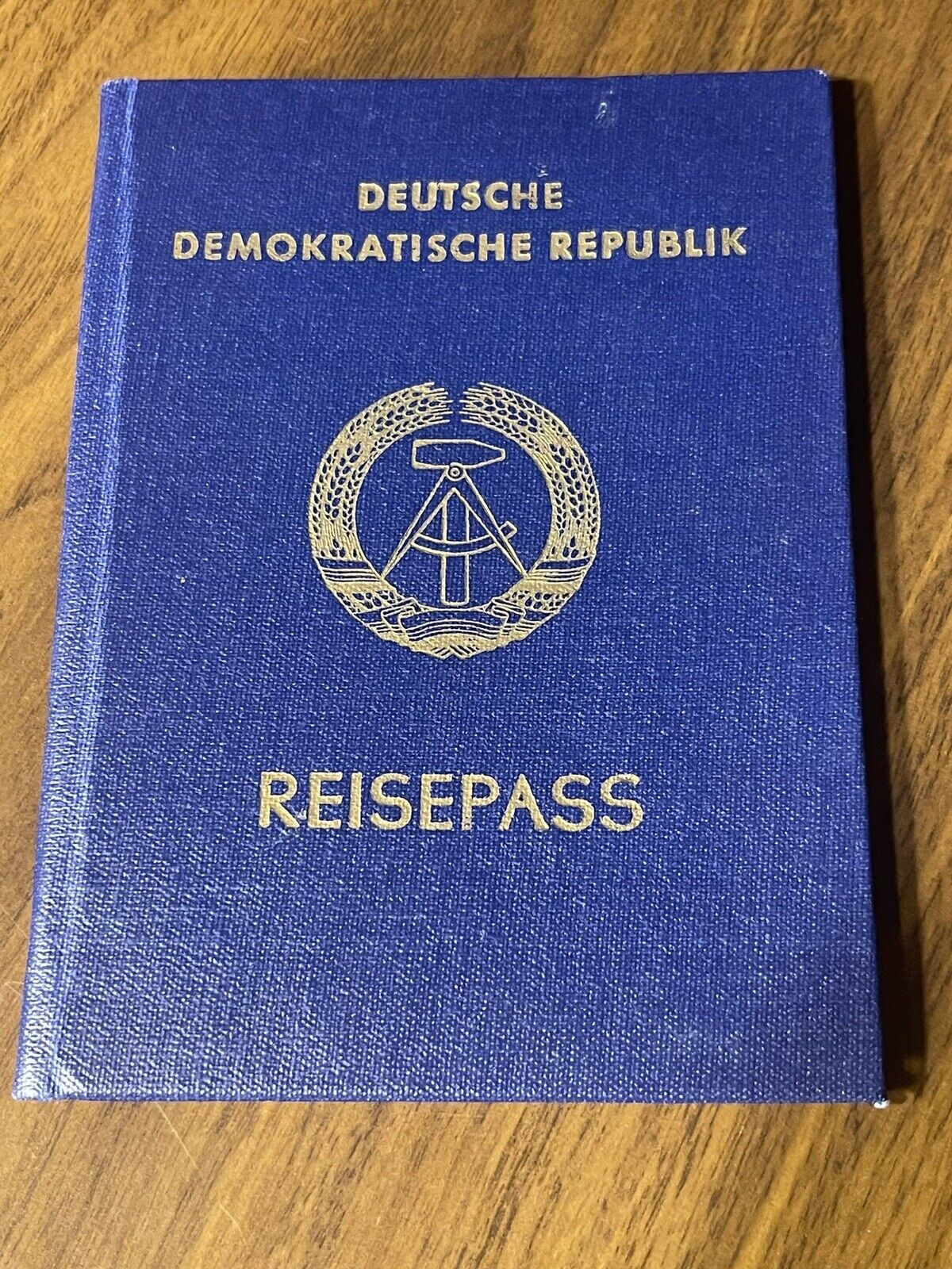 Vintage East German Immigration document with Visas