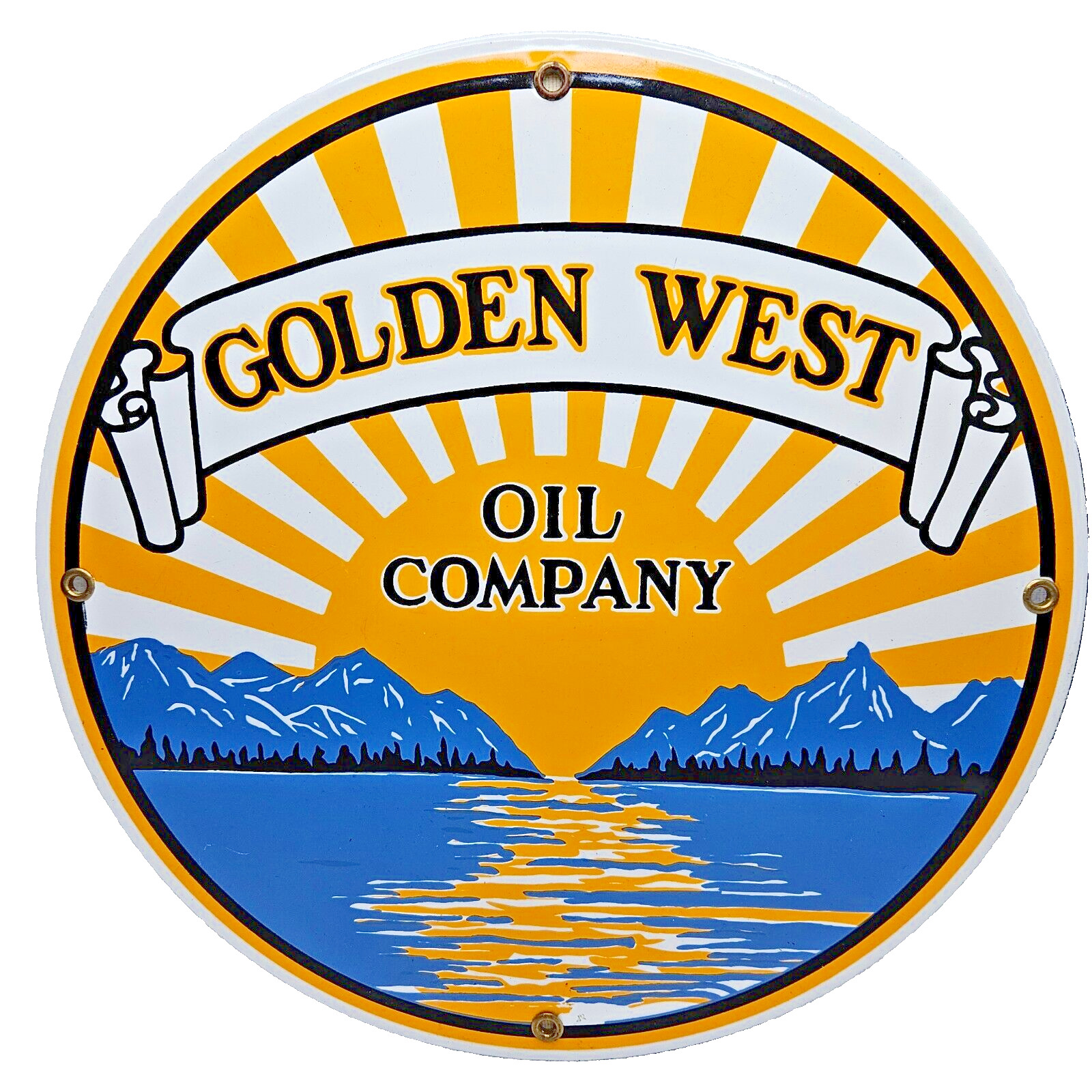 Golden West Oil Company Reproduction Porcelain Sign