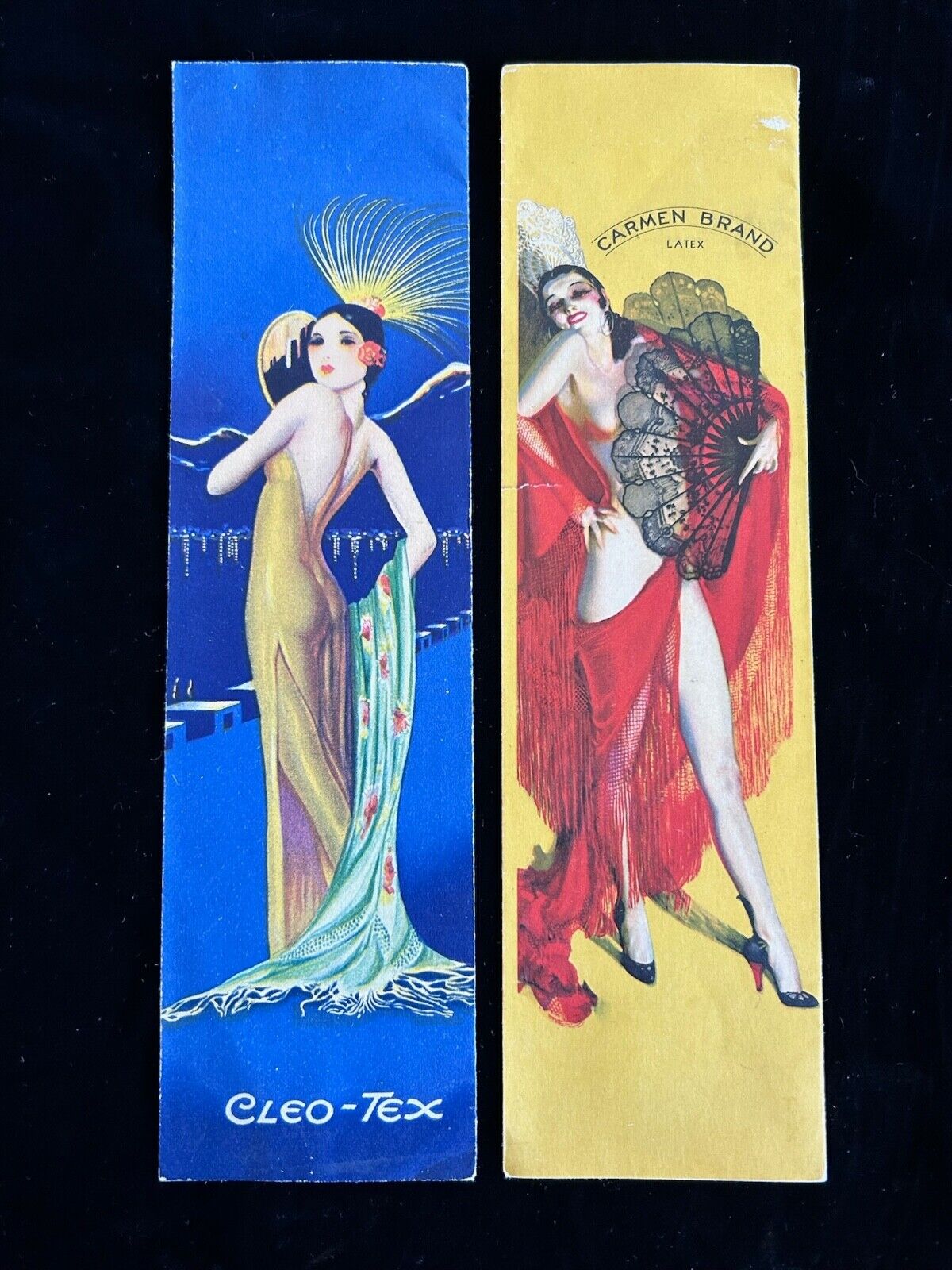 1930's Vintage Condom Advertising Envelope Packaging foCleo-Tex and Carmen Brand