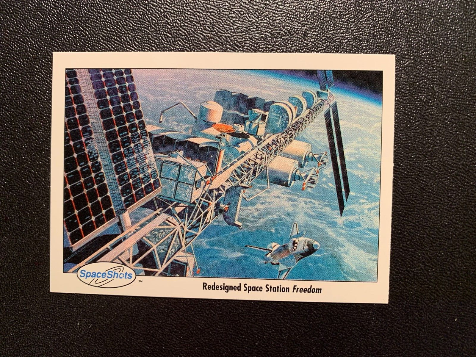 SPACESHOTS Redesigned Space Station Freedom  Card 1991 Space Ventures Card #0215