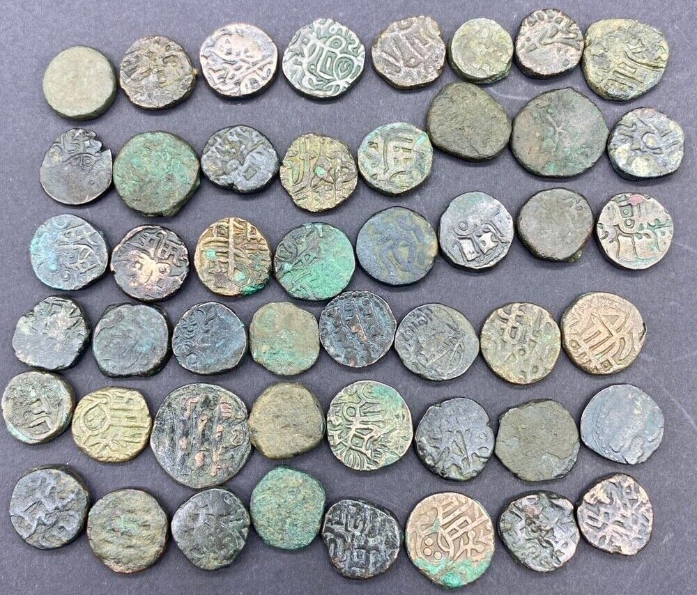 A lot Containing 50 Bronze Coins. Including: Byzantine & Islamic Rare Coins