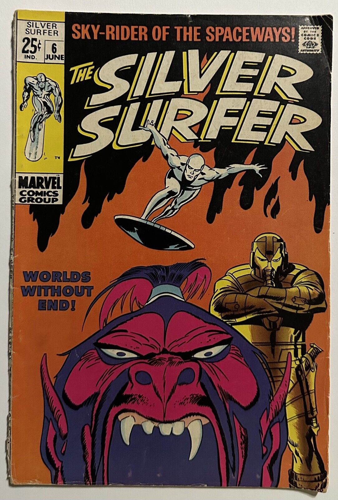 Silver Surfer #6 VG- Worlds without End Stan Lee John Buscema Marvel 1969