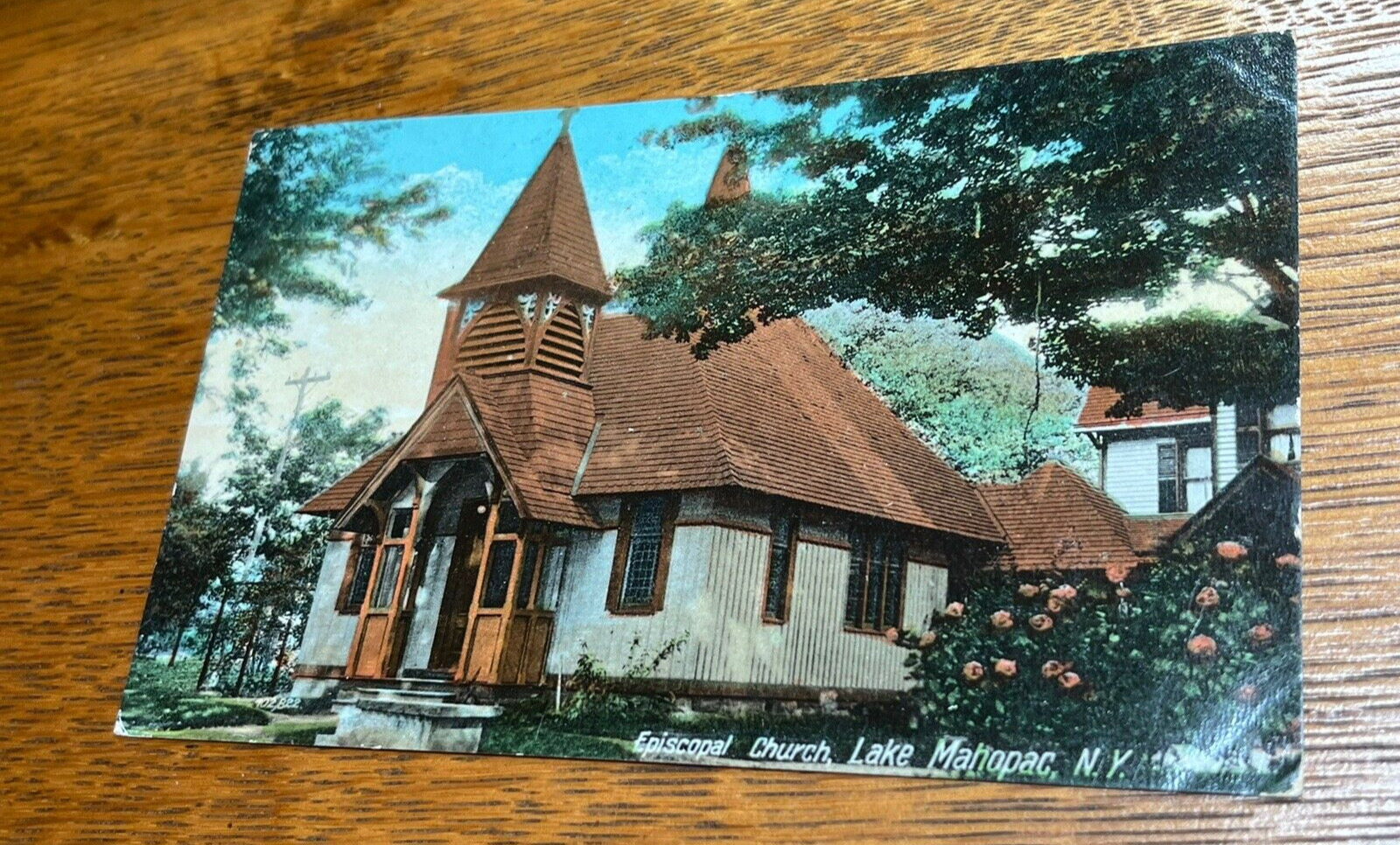 Antique Postcard Episcopal Church Lake Mahopac New York RARE 1909 Rare