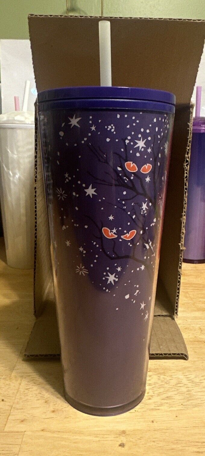 Starbucks 2022 Glow in the Dark Eyes Purple Limited Edition 24 oz Cold Tumbler