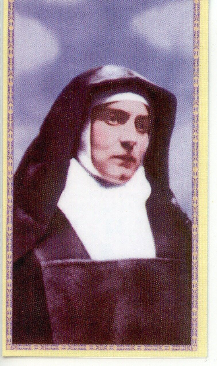 St. Edith Stein - Relic Laminated Holy Card - Blessed by Pope Francis 