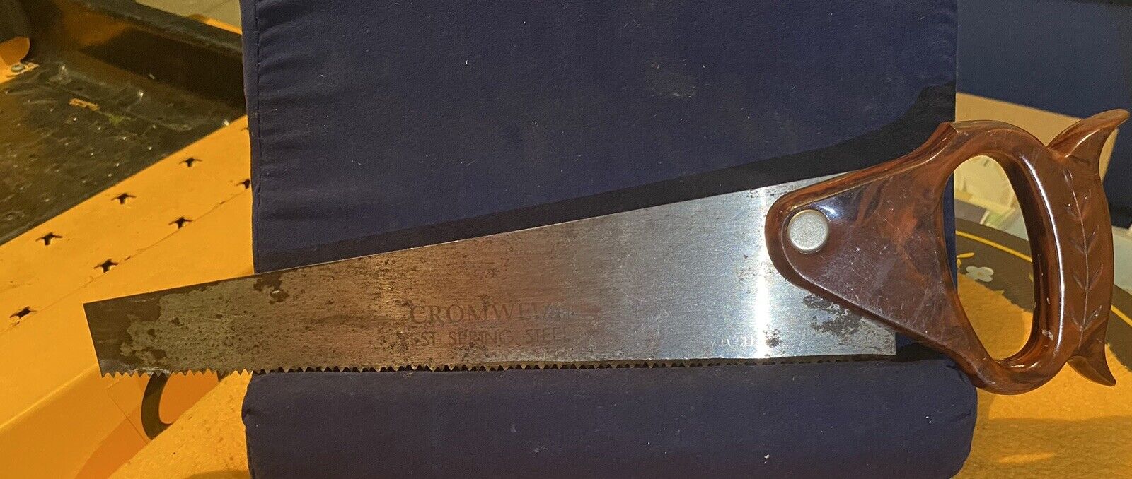 Vintage Cromwell Best Spring Steel 12” Saw Made In west Germany