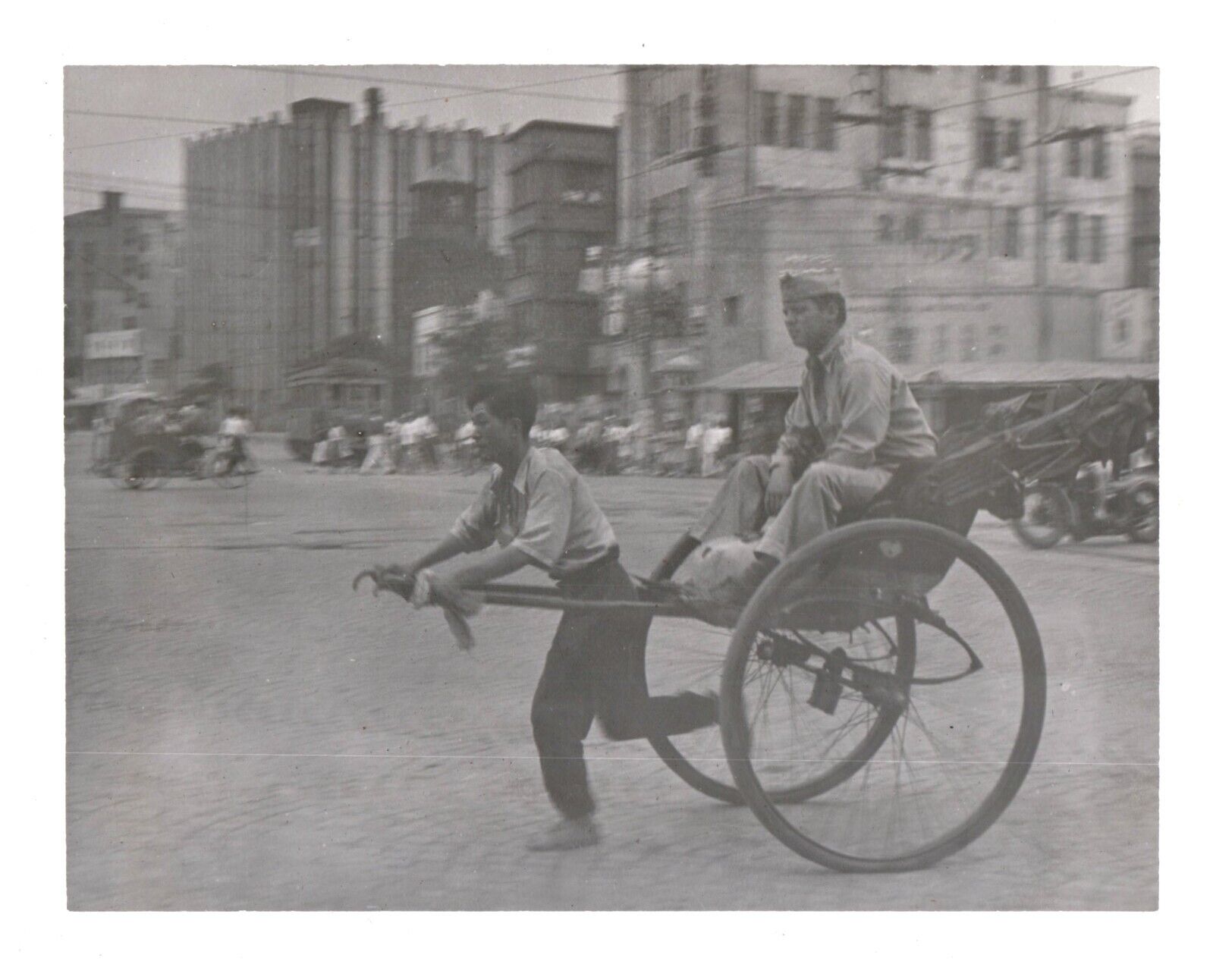 RICKSHAW DRIVEN GHQ OFFICER,TOKYO,1948.VTG 5\