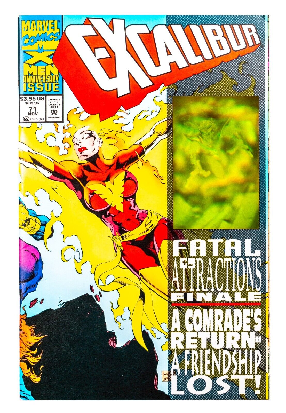 Excalibur #71 (1993) Fatal Attractions Hologram Madureira Cover Newsstand NM-