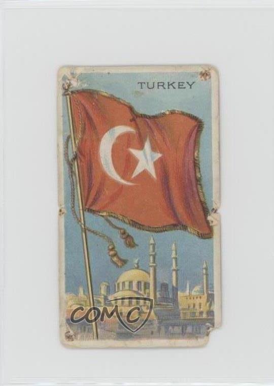 1910-11 ATC Flags of all Nations Tobacco T59 Turkey (National Flag) z6d