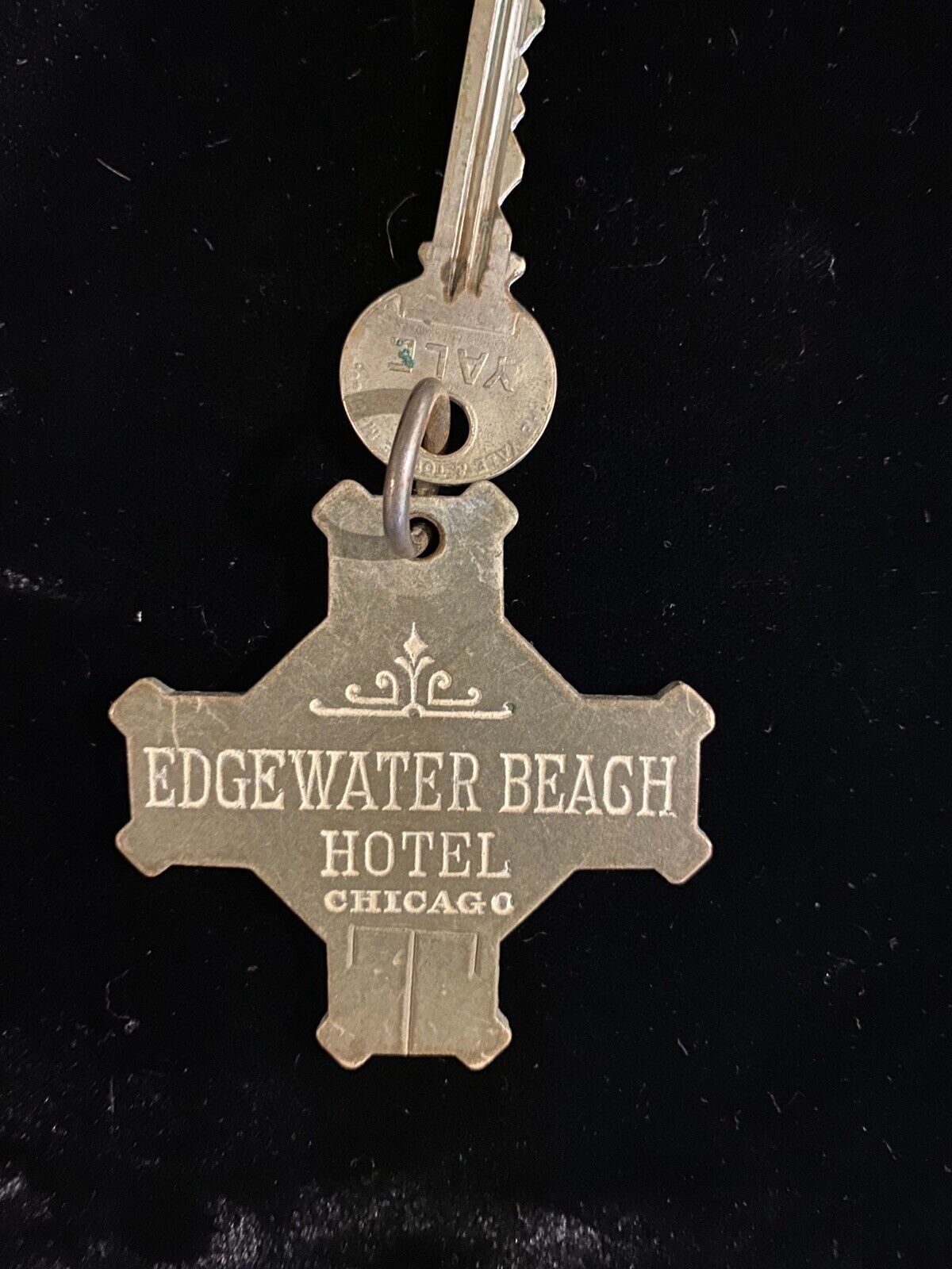 Rare Vintage EDGEWATER BEACH HOTEL KEY FOB ROOM KEY - Chicago, Illinois