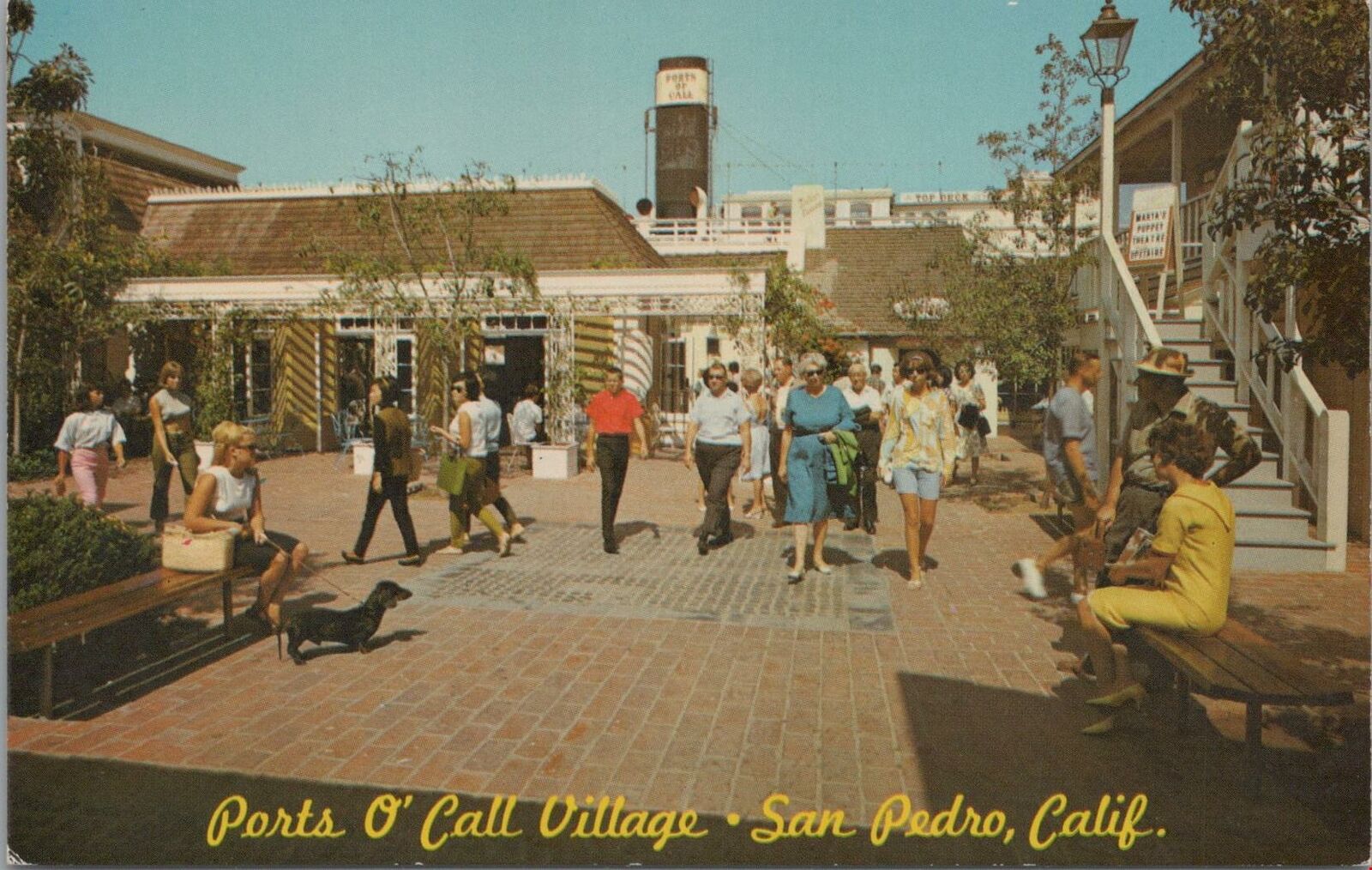 Postcard Ports O\'Call Village San Pedro CA 