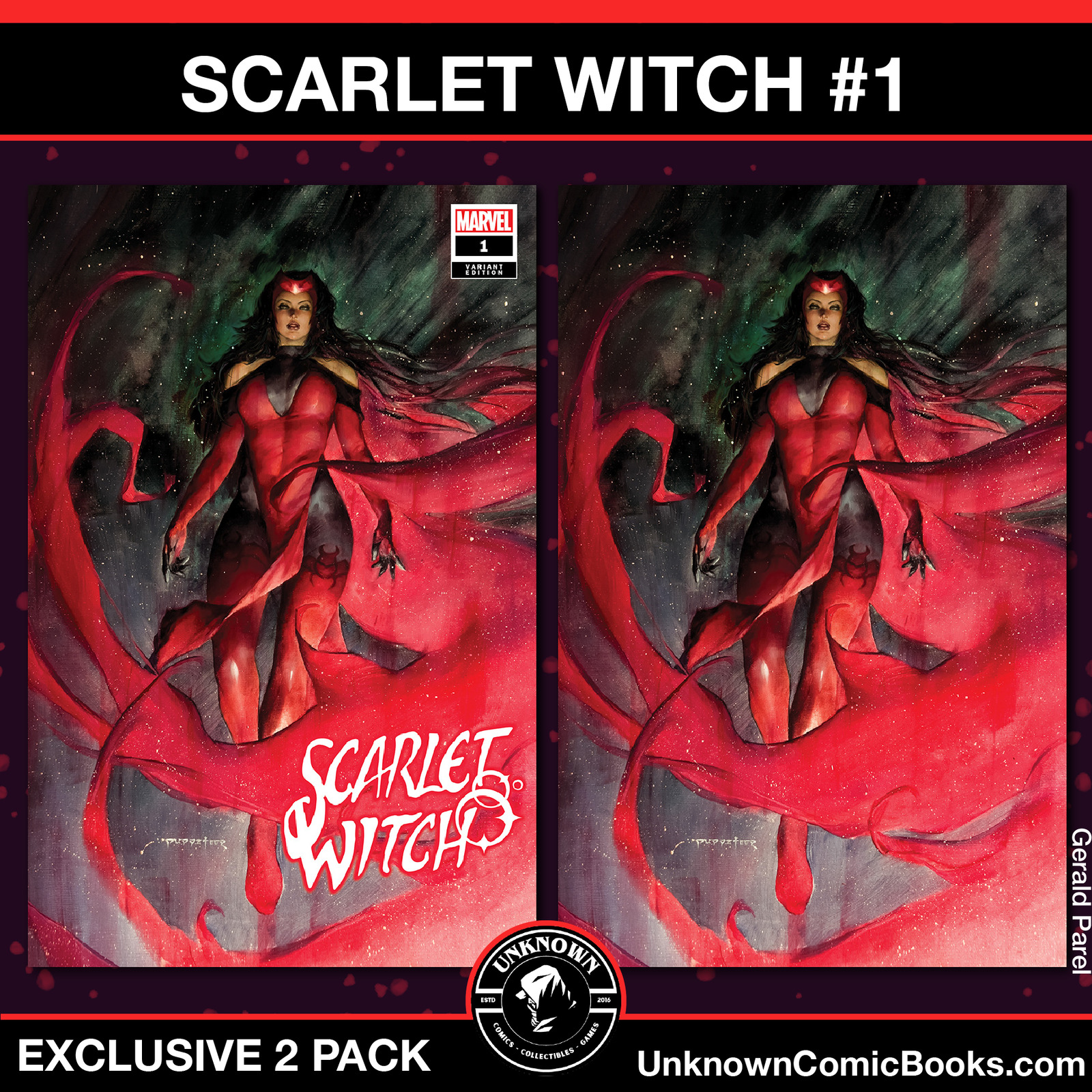 [2 PACK] SCARLET WITCH #1 UNKNOWN COMICS PUPPETEER LEE EXCLUSIVE VAR (06/12/2024