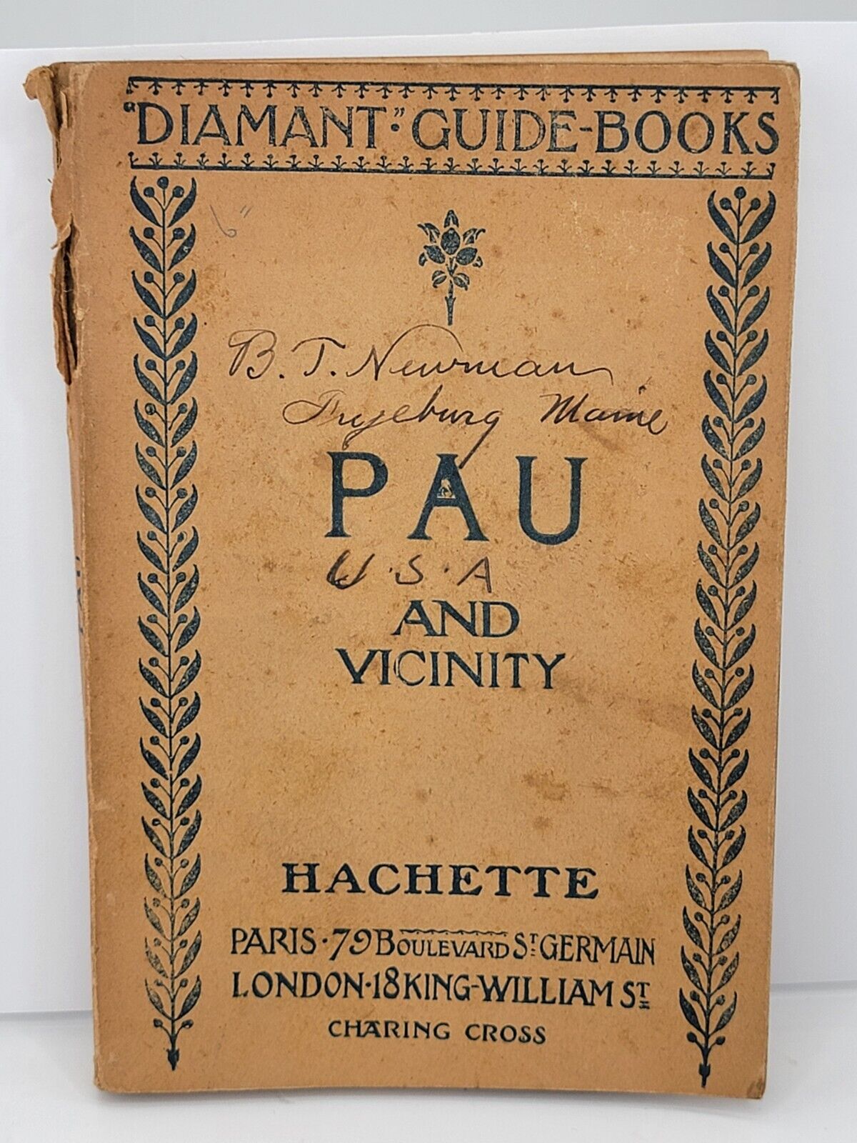 RARE 1926 Tourist Guide to Pau France Vintage Advertising Hotels & Services