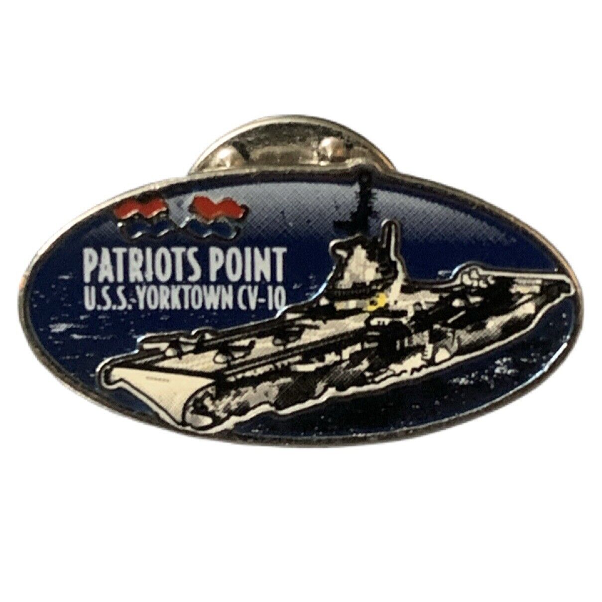 Patriots Point USS Yorktown CV-10 Aircraft Carrier Scenic Travel Souvenir Pin