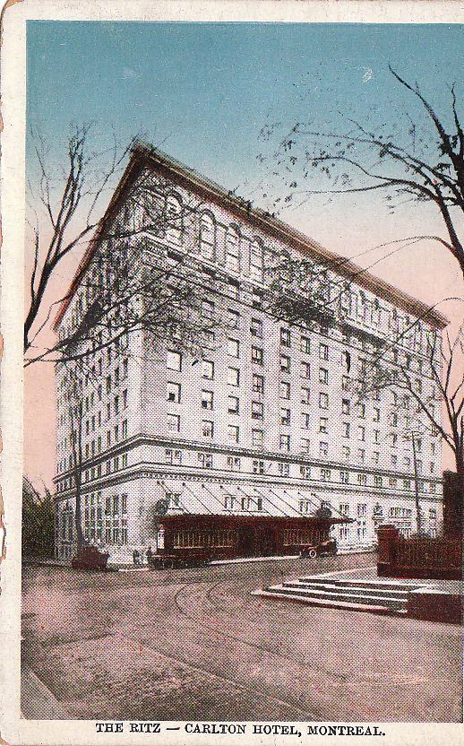 Postcard Ritz Carlton Hotel Montreal Canada