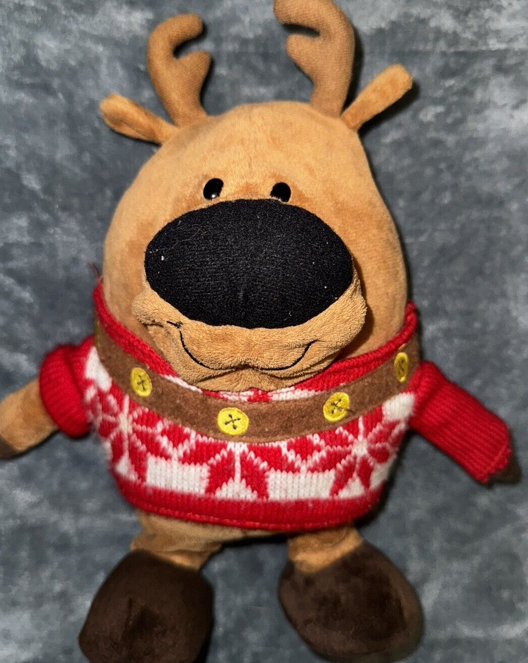 Gemmy Dancing Singing Reindeer Plush Christmas Toy No Battery Cover