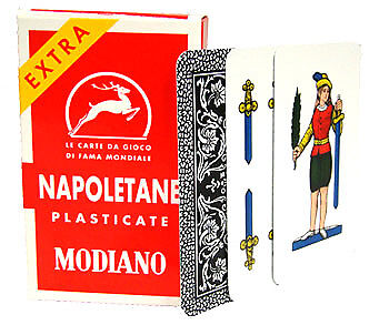 Modiano Napoletane 97/25 Italian Playing Cards w/ Scopa Briscola Instructions