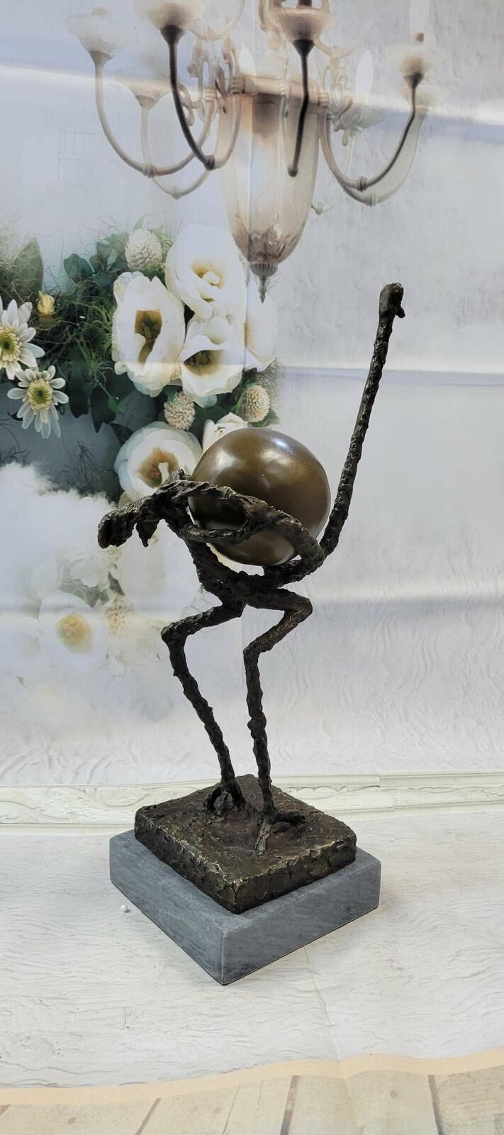 Bronze Sculpture Statue depicting Bird Ostrich by Picasso Deco Modern Gift Sale