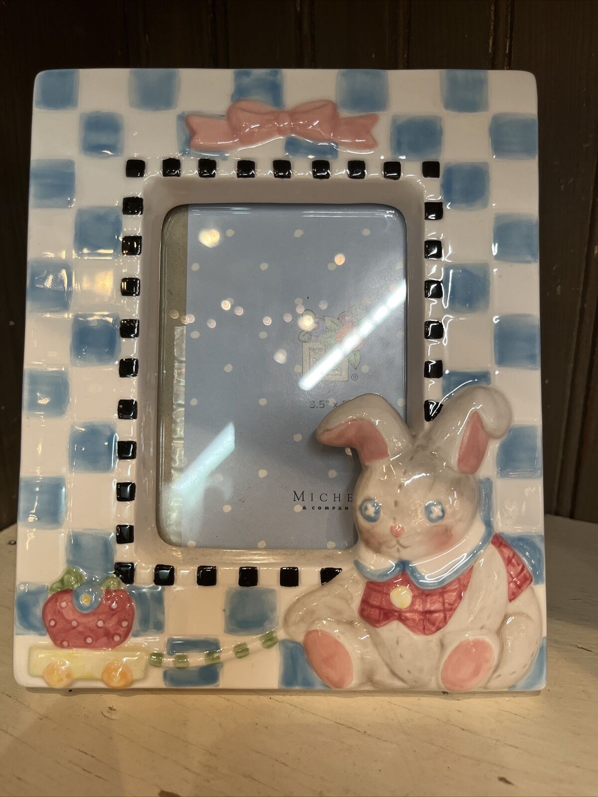 Rare Michel & Company Mary Engelbreit Bunny Baby Picture Frame