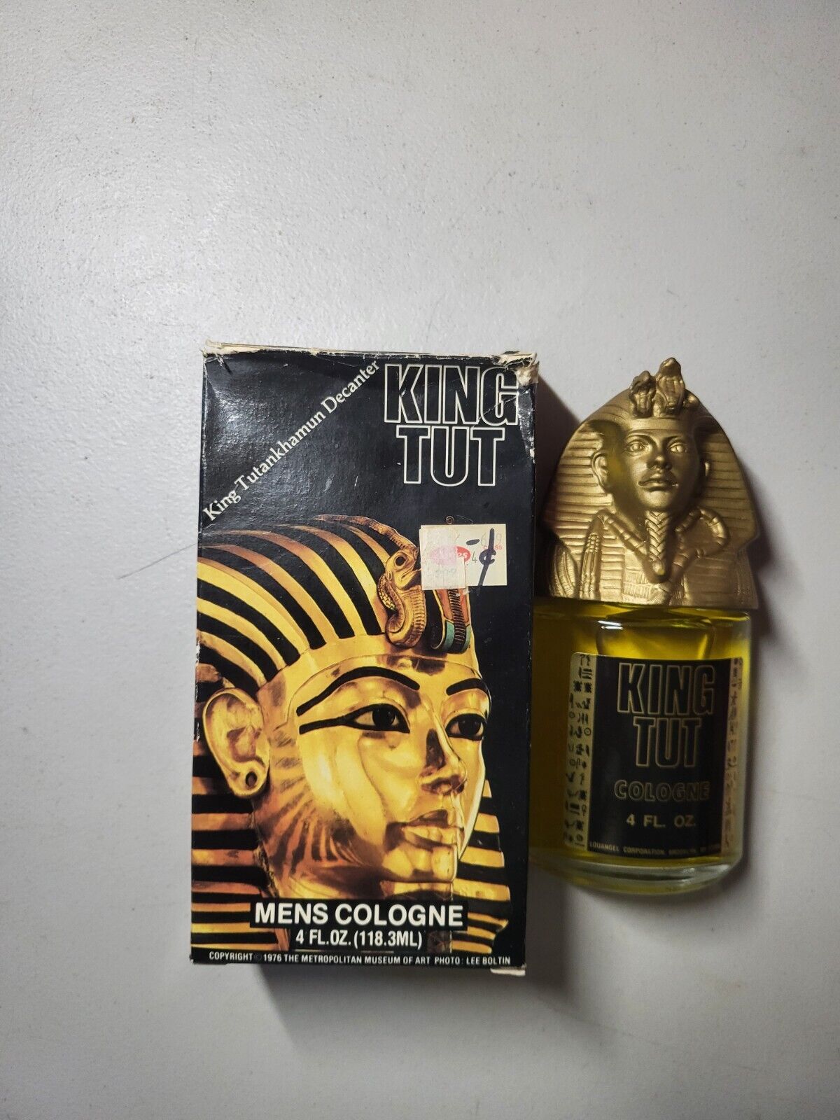 KING TUT Tutankhamun Decanter Cologne in Original Box Unused 1976 