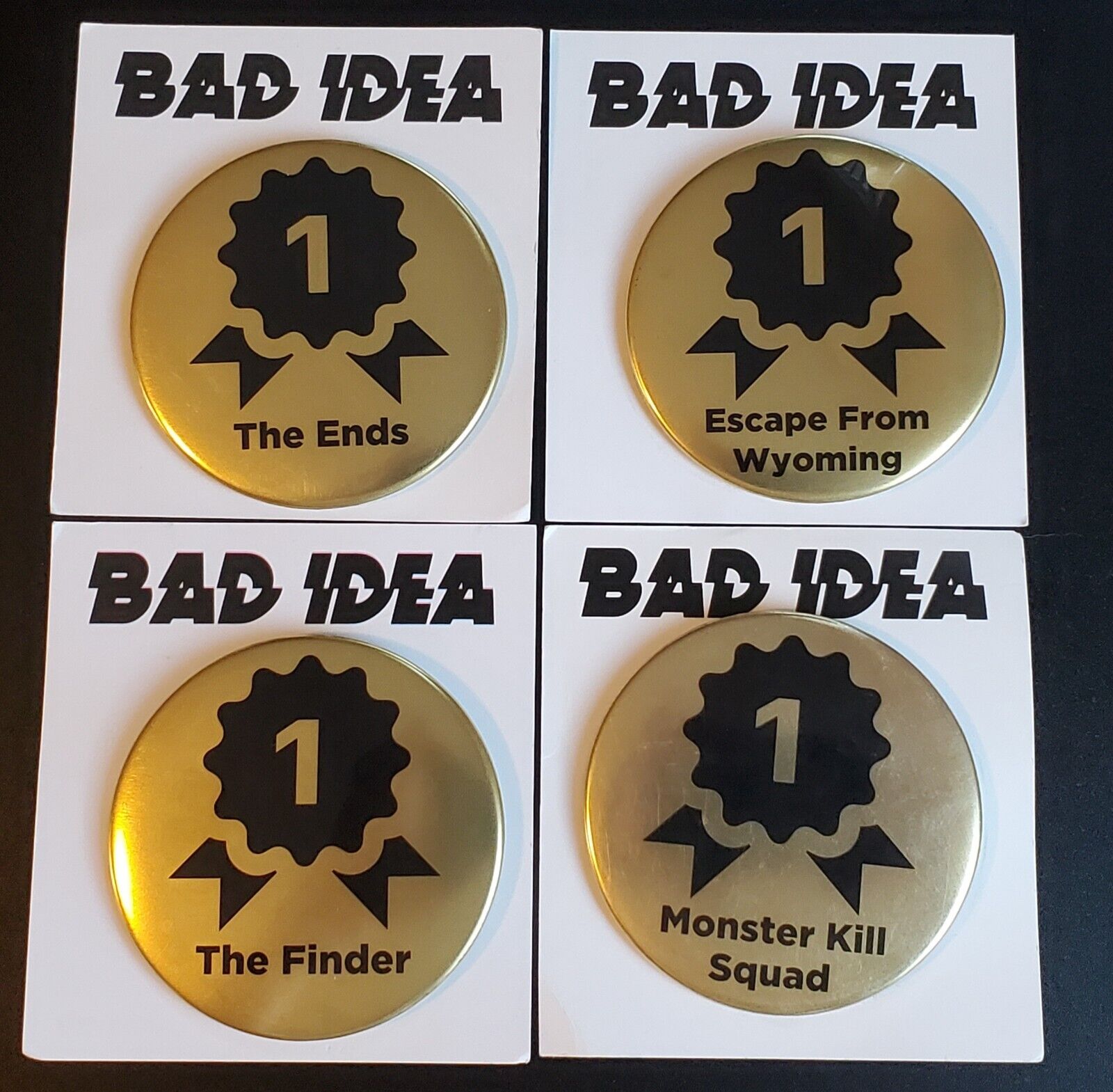 BAD IDEA COMICS 1st CUSTOMER PIN GOLD BUTTON CHOICE OF 1 SHOWN SDCC TIKI PARTY