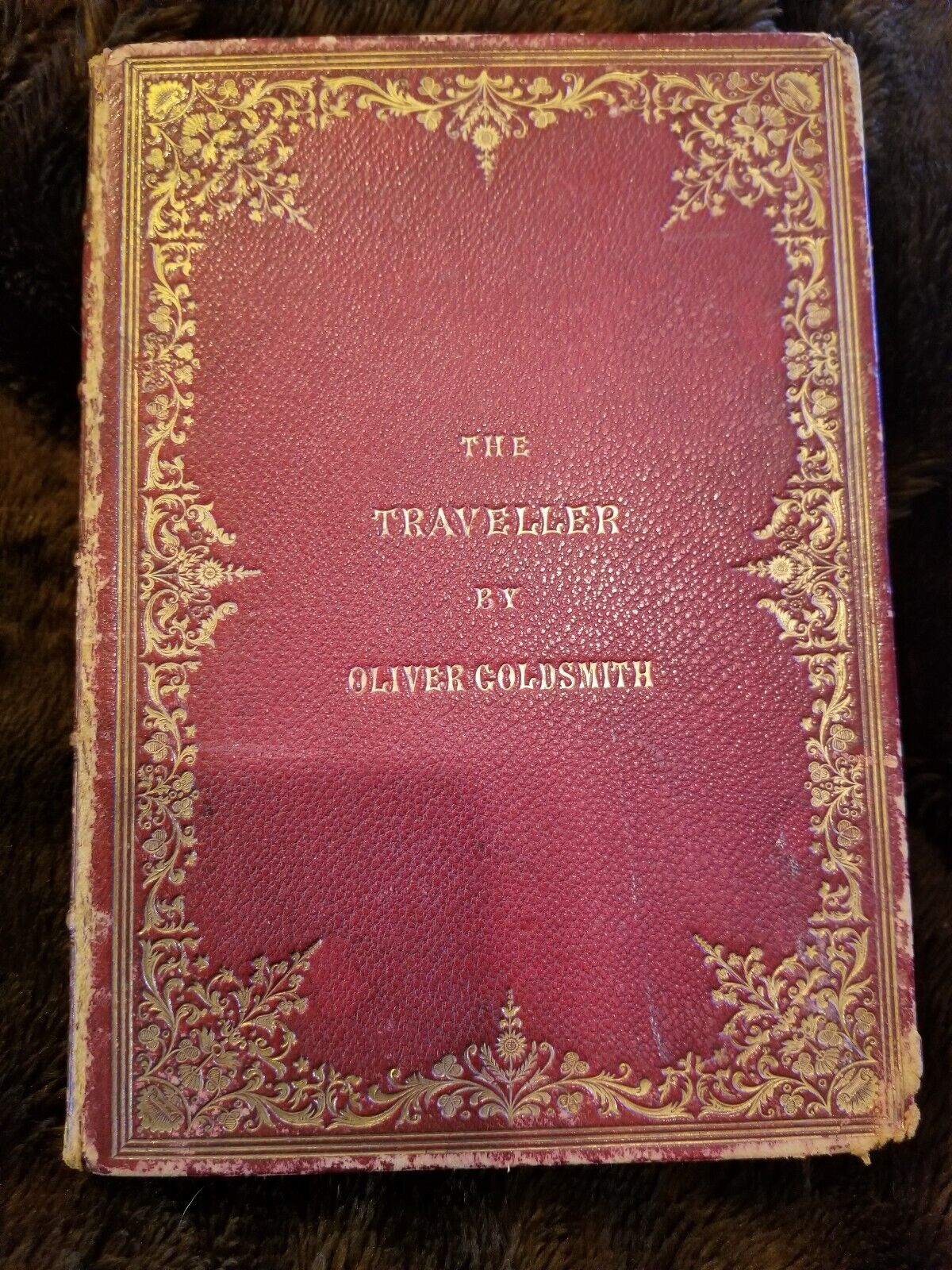 The Traveller Oliver Goldsmith book signed 1862