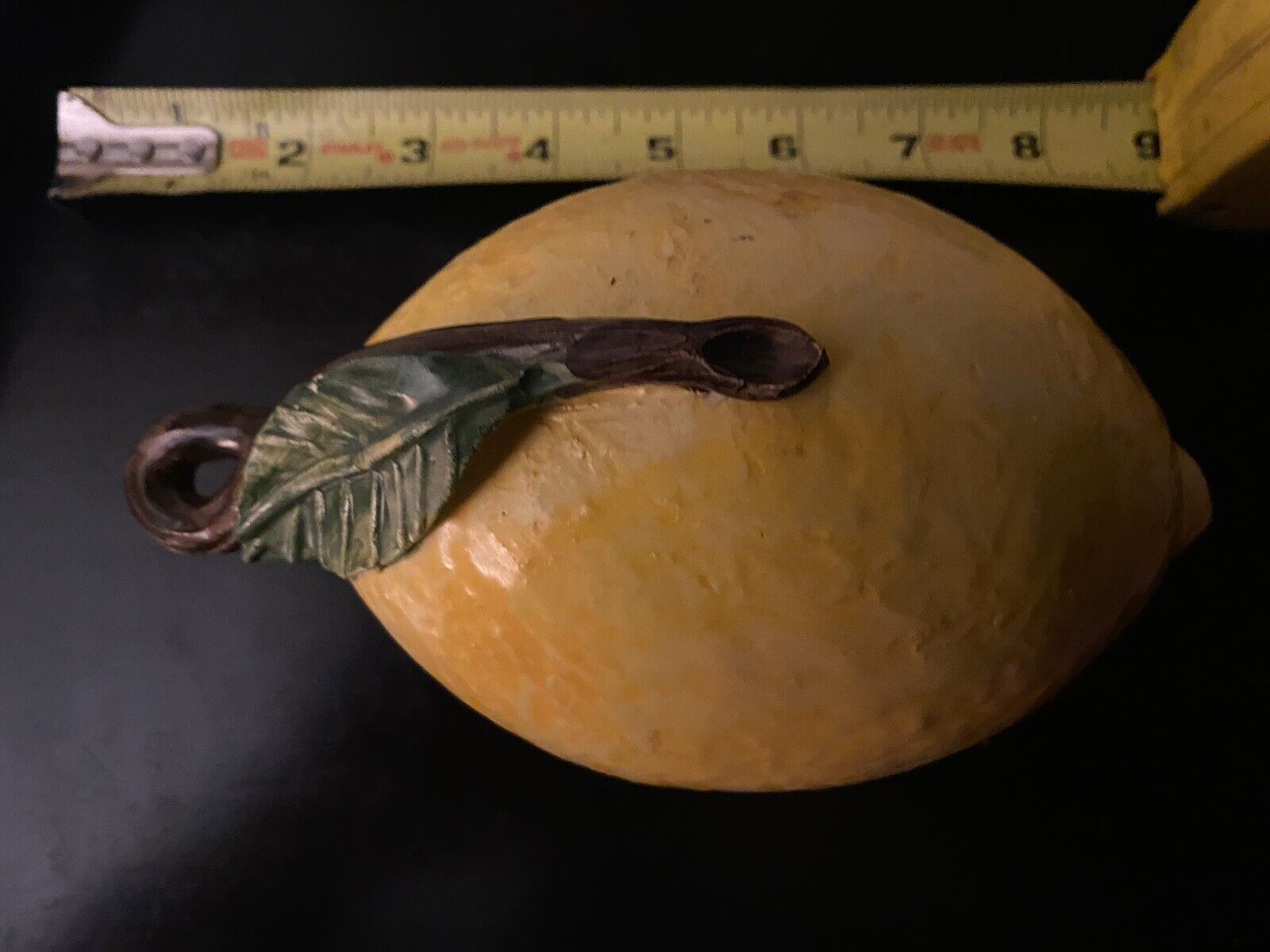 Vintage Italian Extra Large Lemon Display Hanger Detailed Pottery Hand Painted