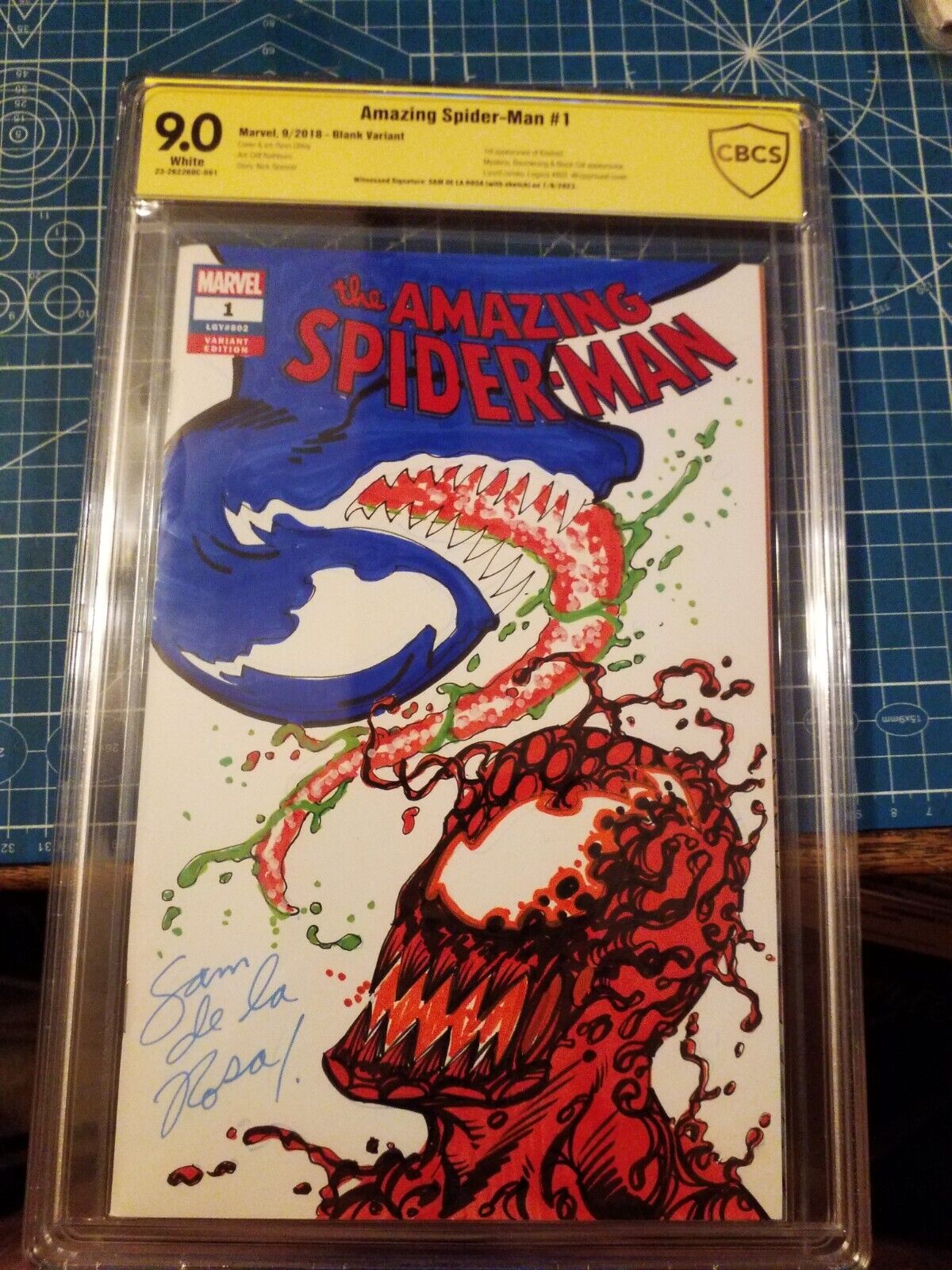 Amazing Spider-Man 1 CBCS 9.0 Marvel Comics Custom Cover signed Sam De La Rosa