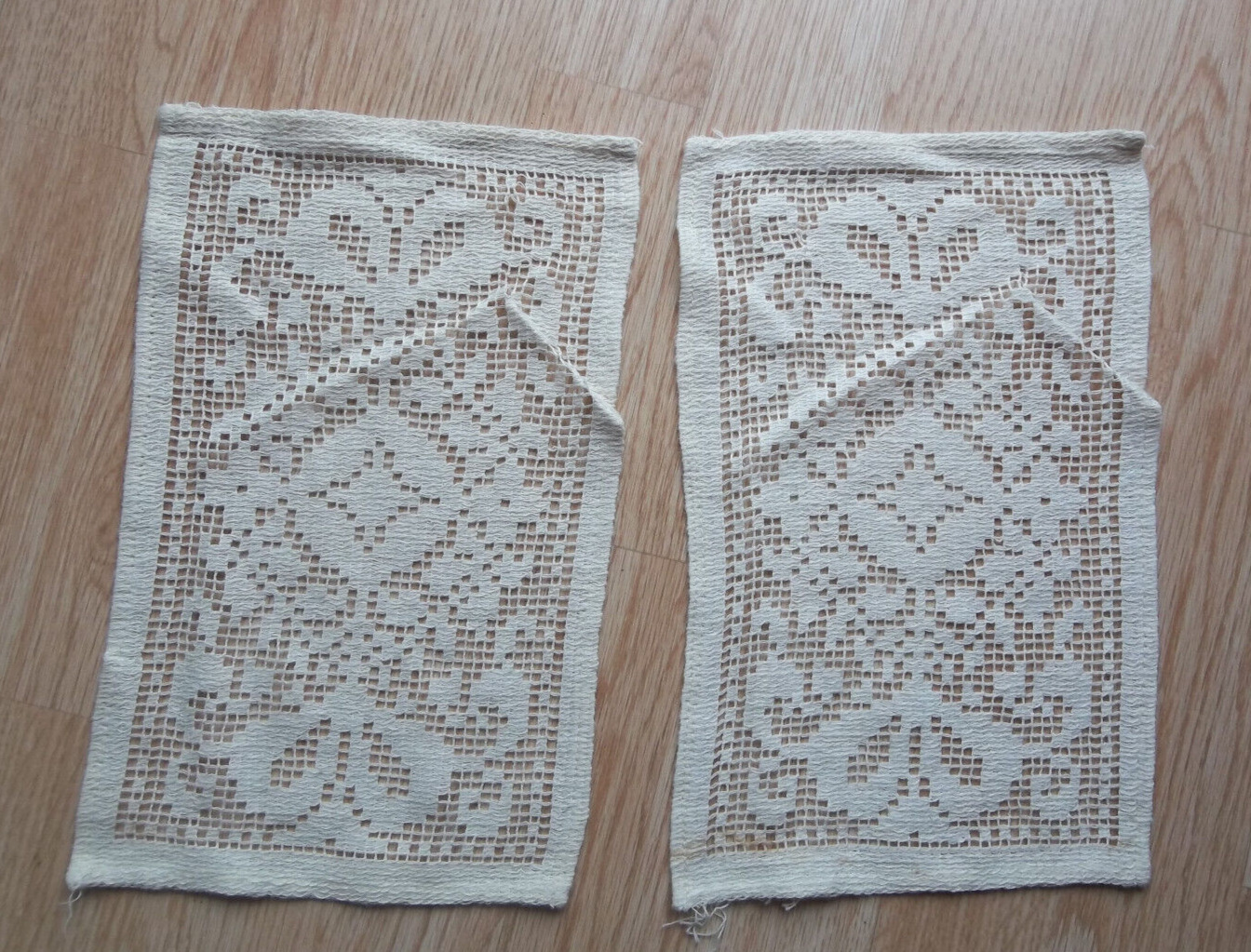 Pair of Vintage Doilies - Ivory