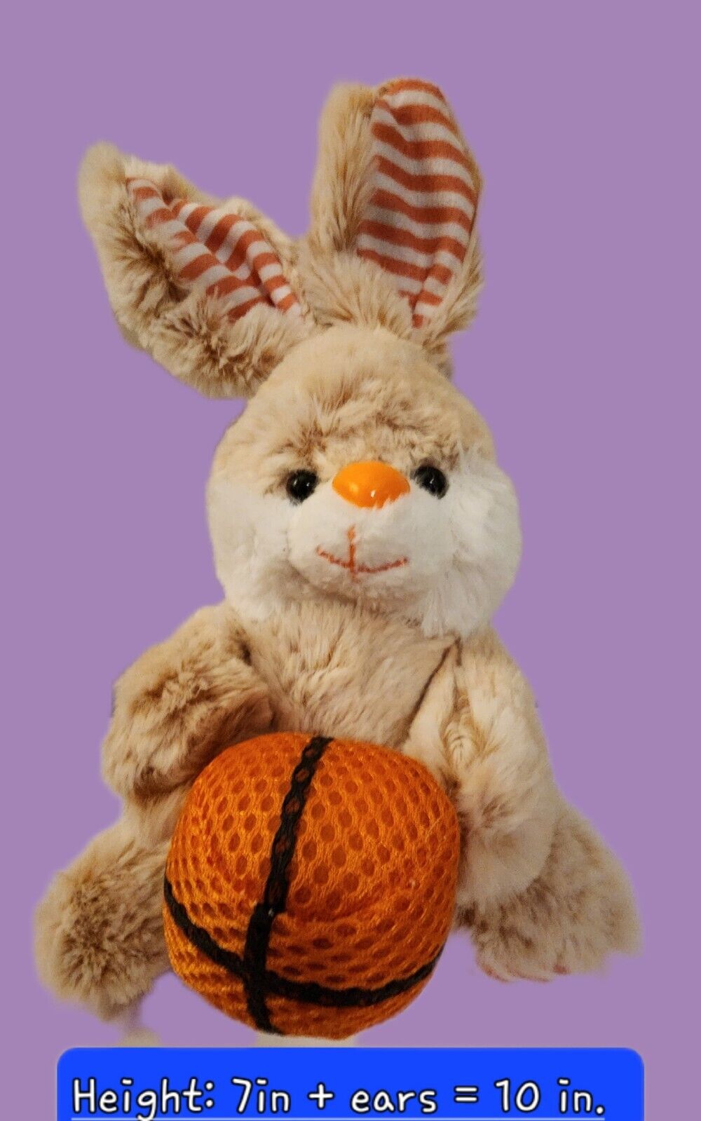 Dan Dee Collector's Choice Light Brown Rabbit with Cloth Basketball