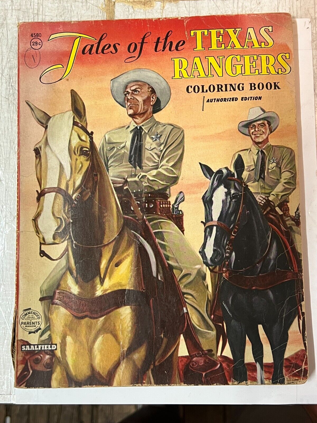 TALES OF THE TEXAS RANGERS COLORING BOOK (1958 Series) | Combined Shipping B&B
