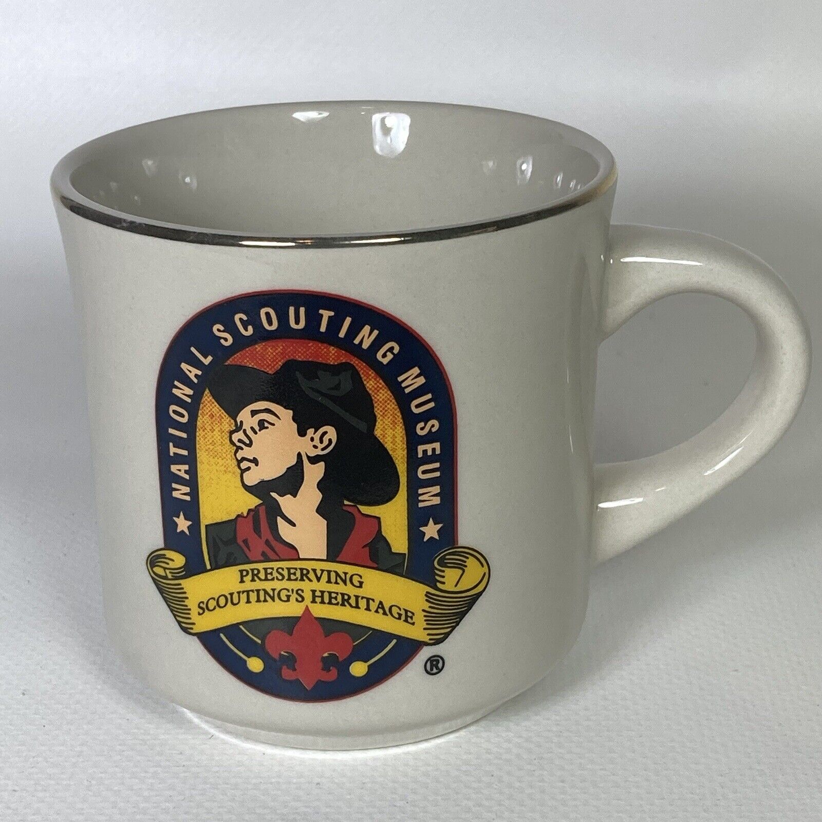 VTG Boy Scout Coffee Mug Cup National Scouting Museum Preserving Heritage Logo