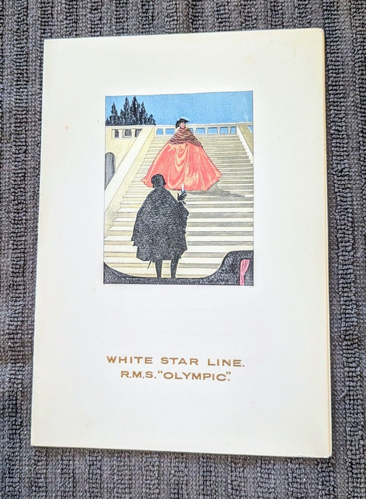 White Star Line RMS Olympic Thanksgiving 1st Class Menu 1929 Sister Ship Titanic