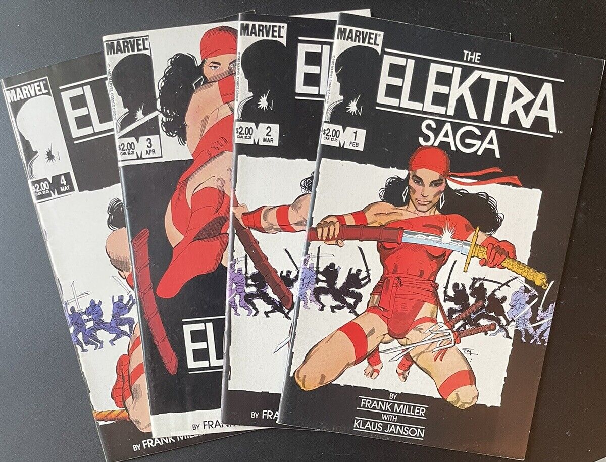 Elektra Saga #1 #2 #3 #4 Complete Daredevil #168 1st Appearance Elektra Miller