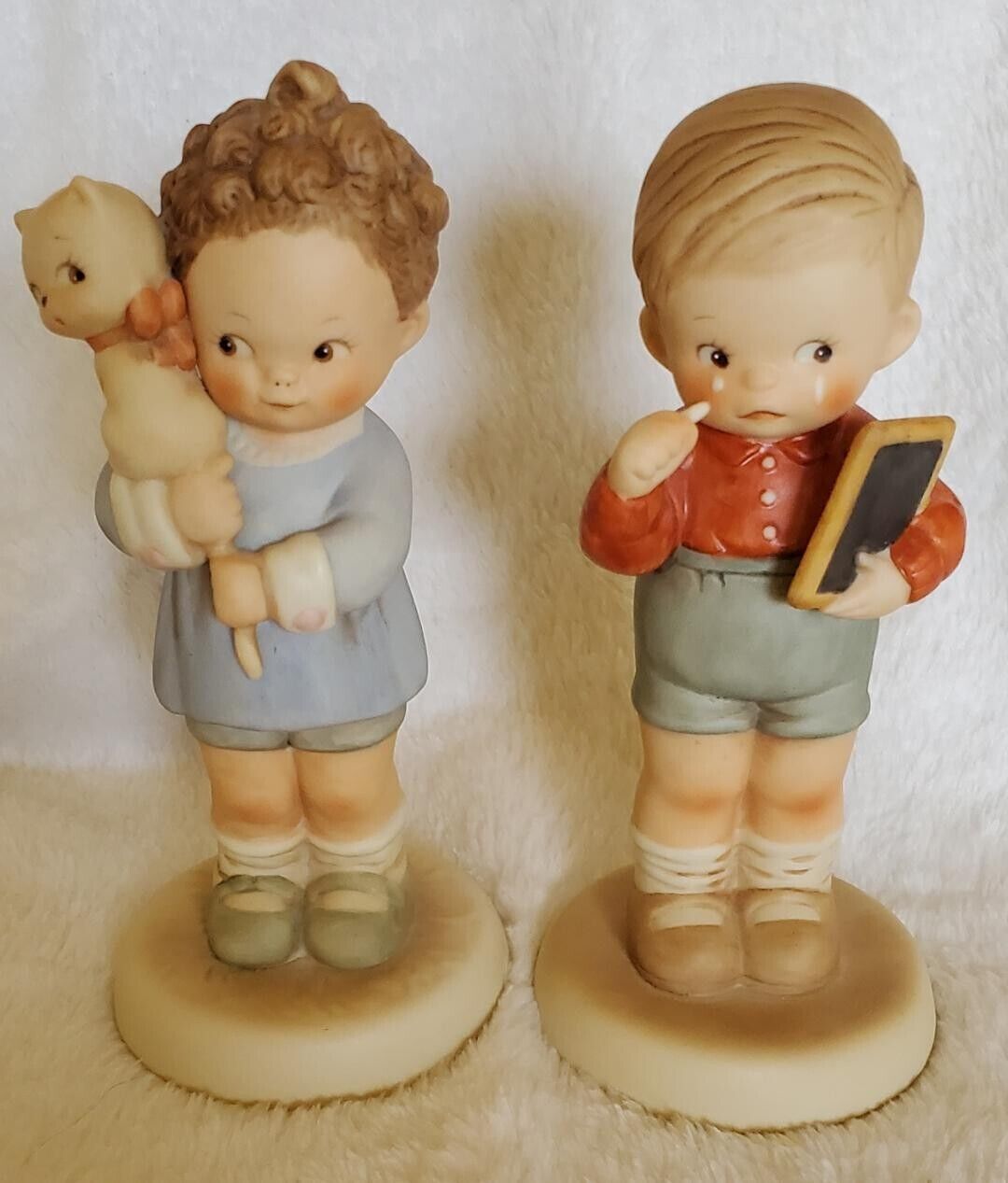 Vintage Enesco Lucie Atwell Boy and Girl Figurines (2)