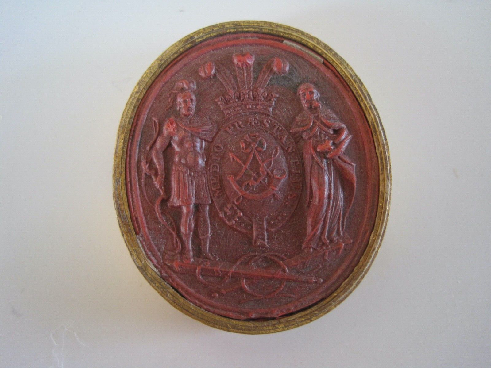 Great Seal Britain Medio Praestantius Great Britain Antique Roman Soldier Priest