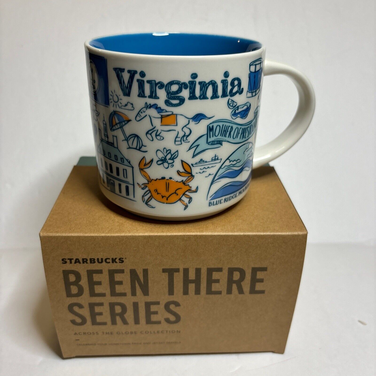 Starbucks VIRGINIA Been There Series Coffee Mug Ceramic 14 oz New