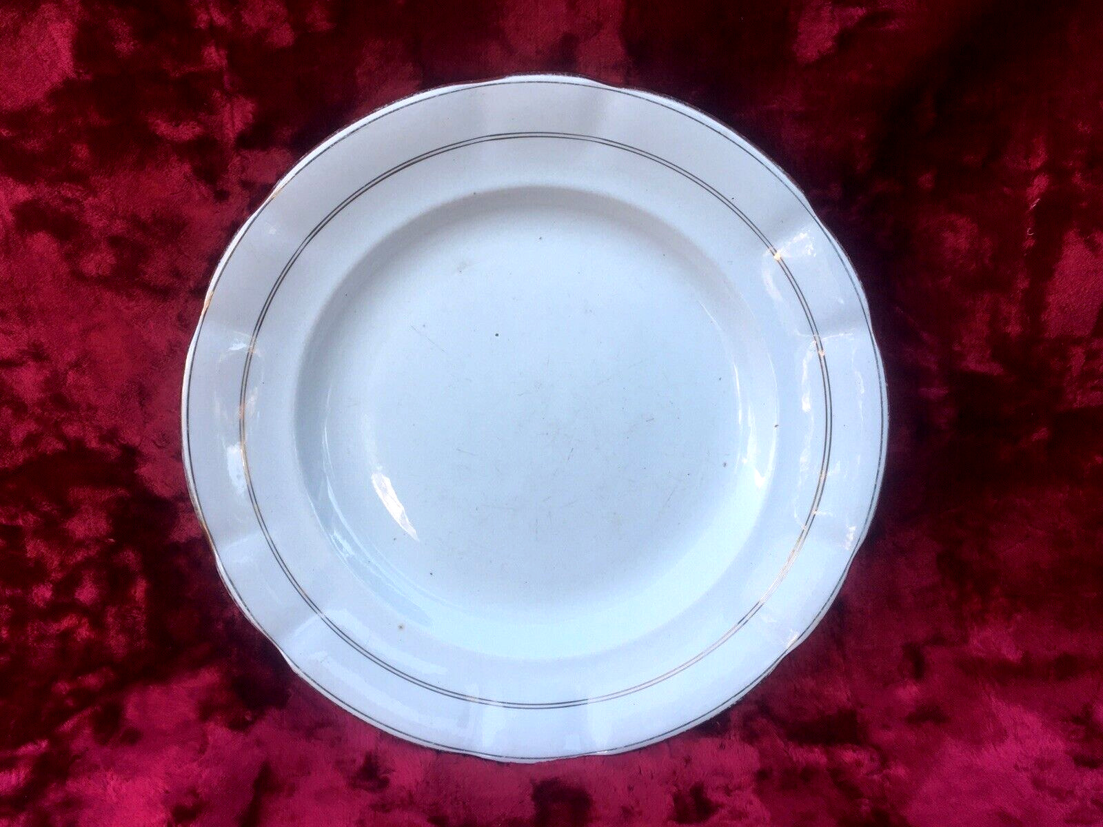 Vintage White Plate Kuznetsov porcelain Tsarist times