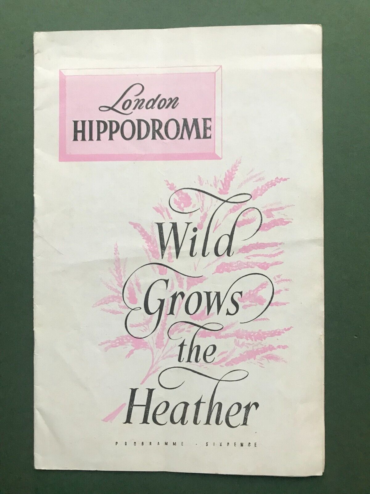 1956 Wild Grows the Heather Theatre Programme Valerie Miller Bill O'Connor