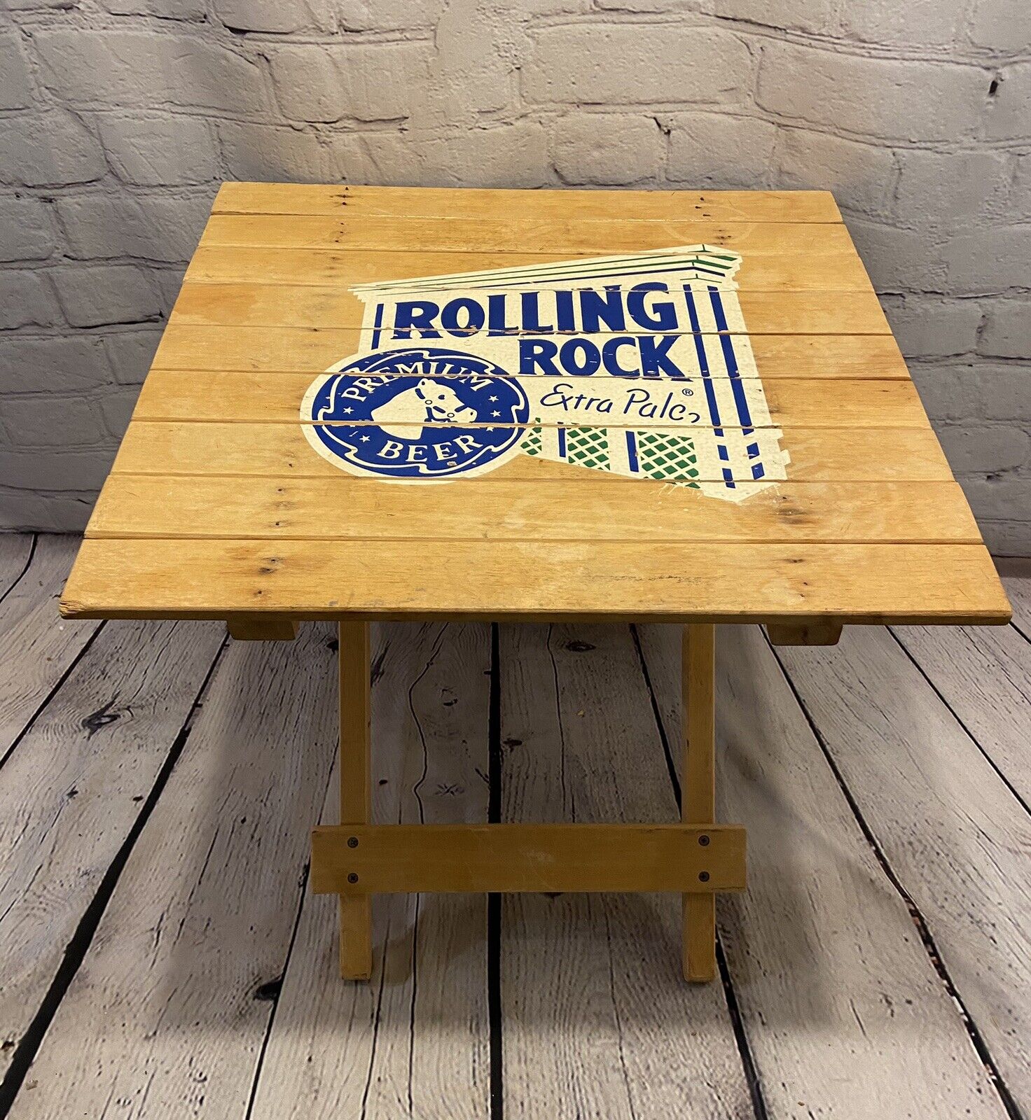 Rolling Rock Beer Wooden Adjustable Table Latrobe, Pennsylvania ￼