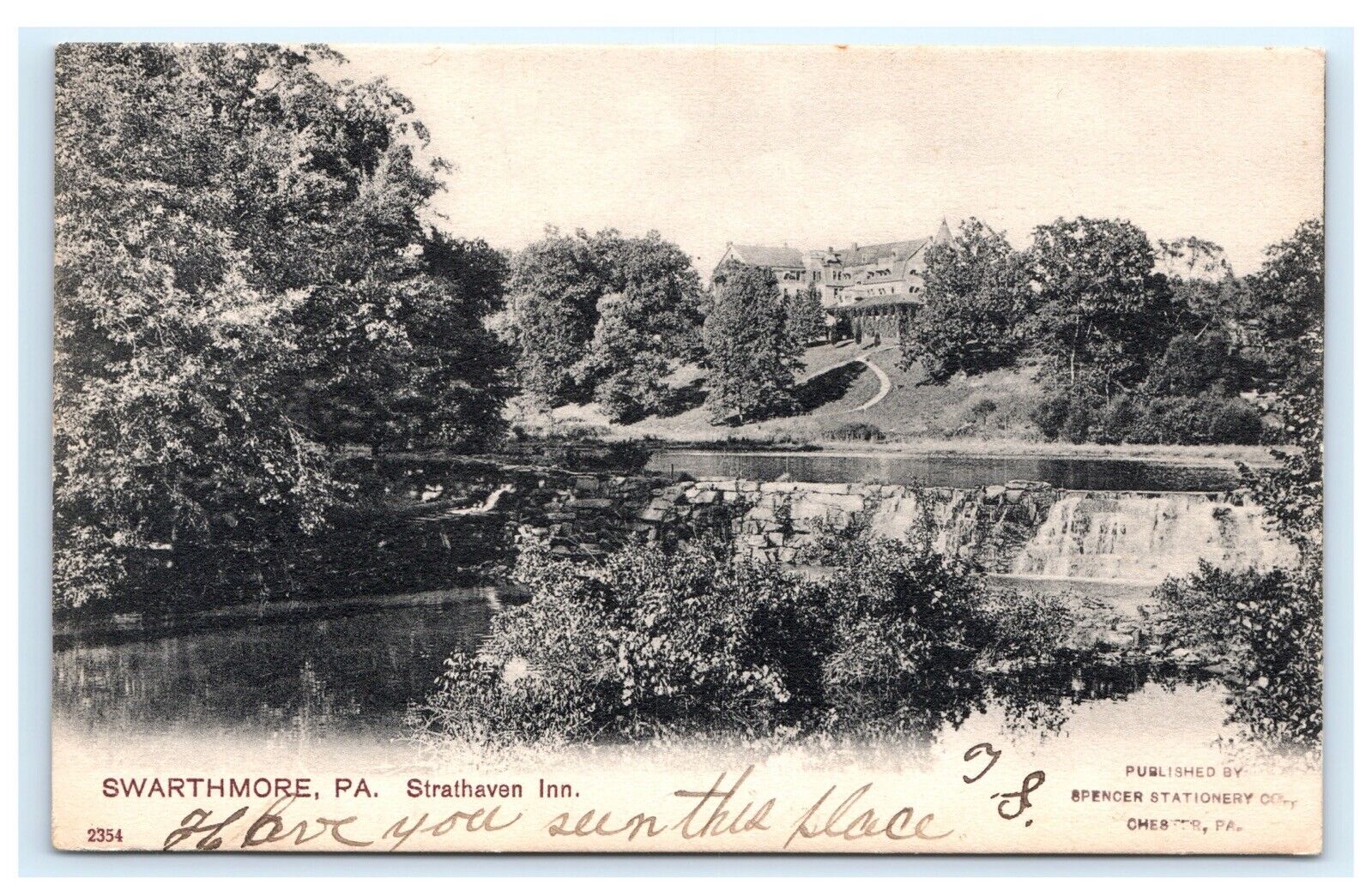 Strathaven Inn Swarthmore PA Pennsylvania UDB Postcard G3