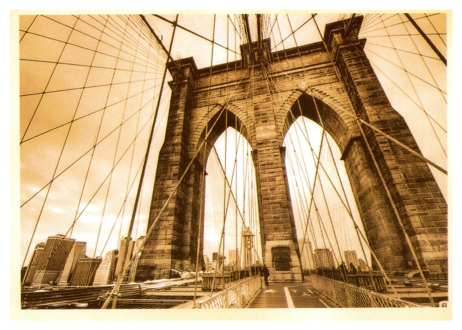 postcard 4x5.5 Brooklyn Bridge New York City reproduction 4952