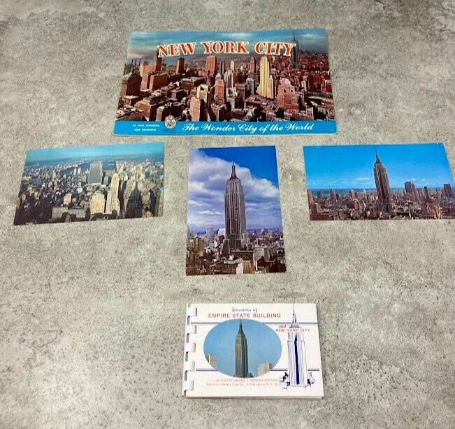 1950s Plastichrome Souvenir Packet Empire State Building/Postcards - RARE