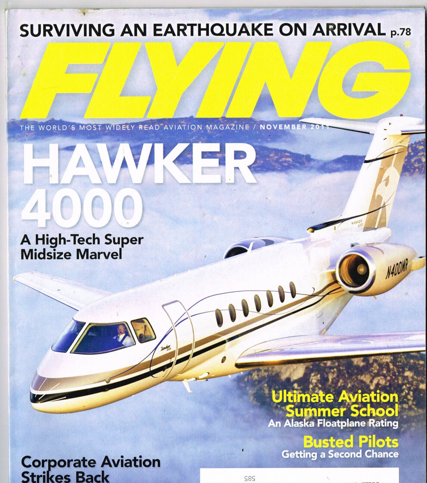 FLYING Magazine November 2011, Hawker 4000, Piper M Class,