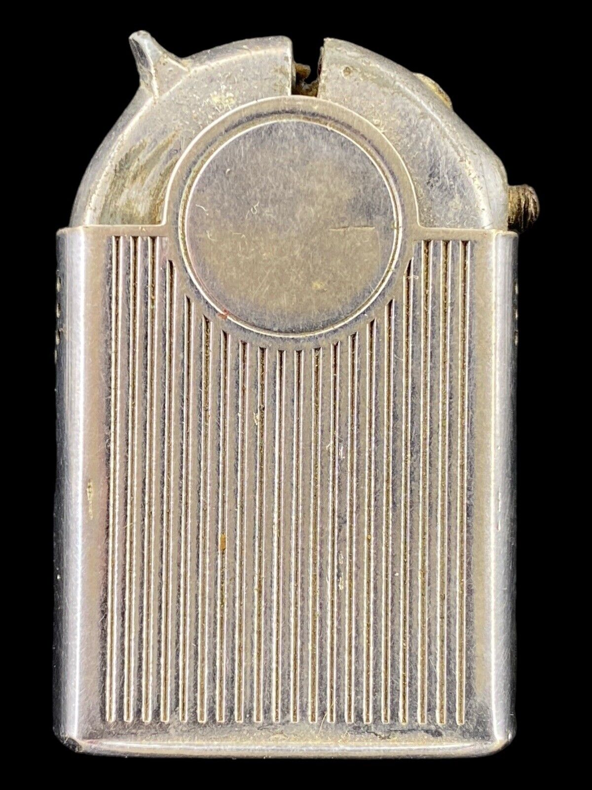 Antique 1920\'s Art Deco Speed USA Cigarette Lighter Round Top