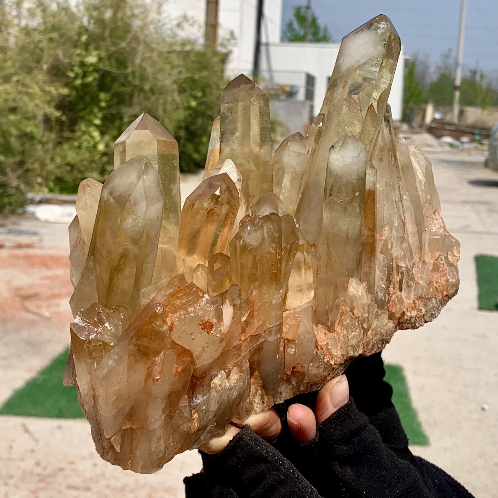 5.29LB Natural Citrine cluster mineral specimen quartz crystal healing