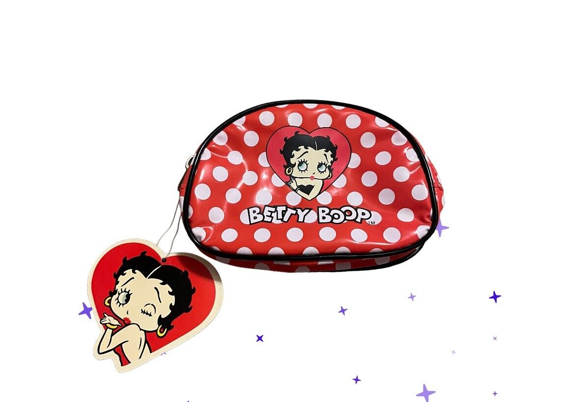 2005Betty Boop Mini Cosmetic Case Tiny Purse Organizer Red With White Polka Dots