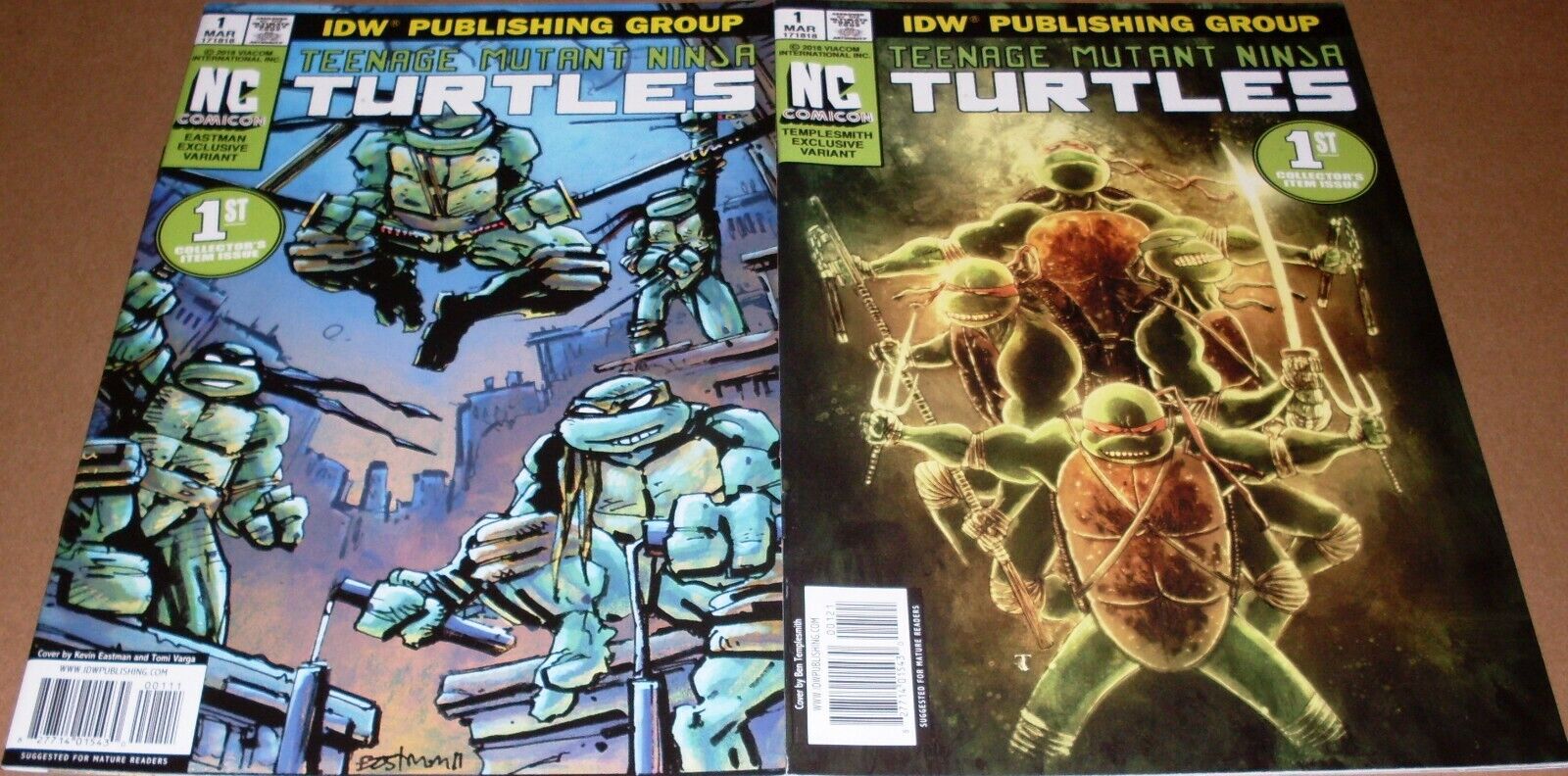 TMNT #1 Eastman Templesmith NC Comicon Variant IDW Teenage Mutant Ninja Turtles