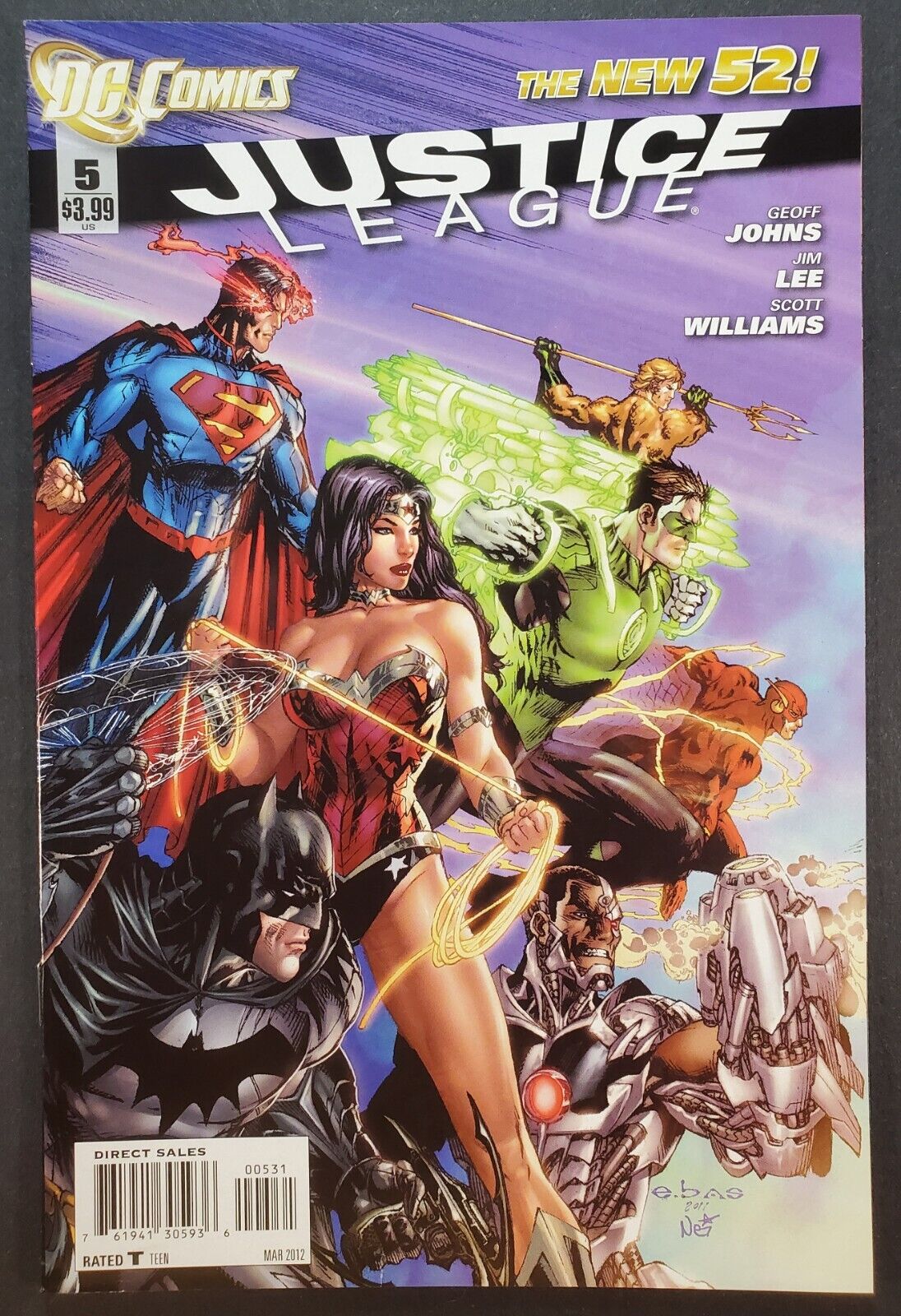 Justice League #5 New 52 EBAS (Eric Basaldua) DC Comics 2012