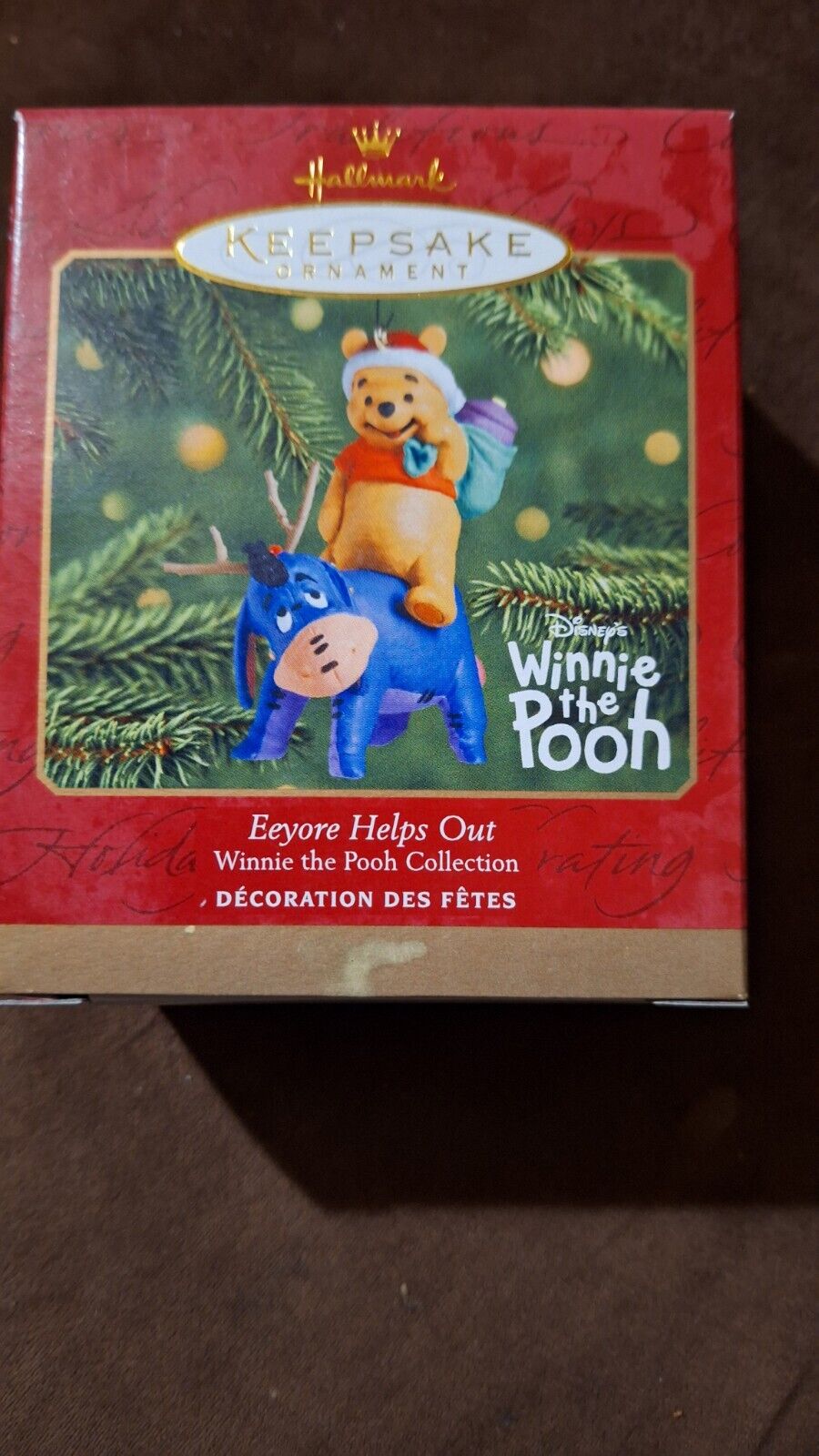 2001 Hallmark Keepsake ornament Eeyore Helps Out. Winnie the Pooh. In Box